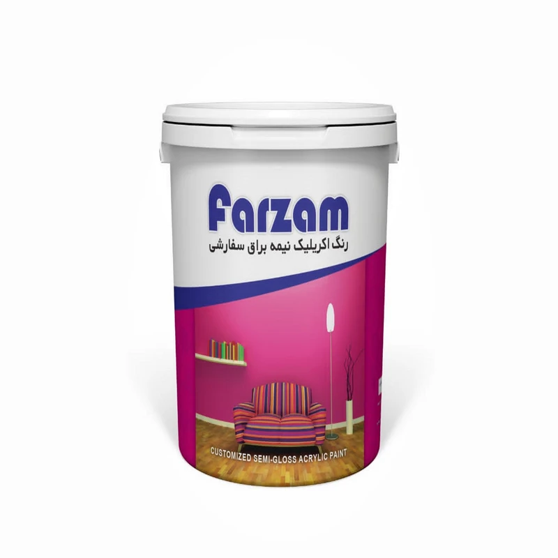 رنگ اکریلیک نیمه براق فرزام کد 530 وزن 1 کیلوگرم