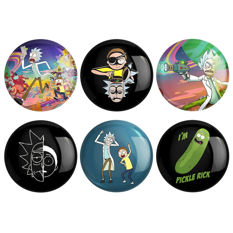 مگنت خندالو طرح انیمیشن ریک و مورتی Rick and Morty کد 1716B مجموعه 6 عددی
