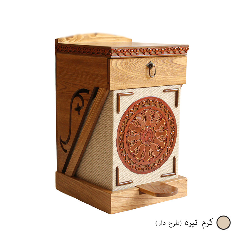 ست سطل و جای دستمال کاغذی مدل پدالی