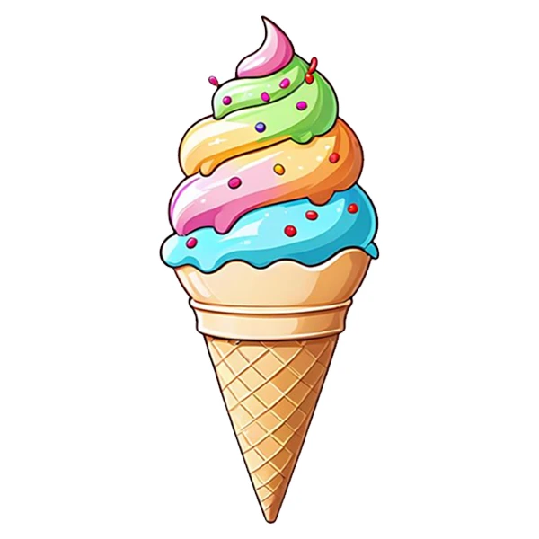   استیکر پارچه و لباس پاد آفرین طرح بستنی کد 4385