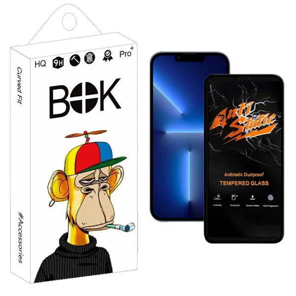 محافظ صفحه نمایش بوک مدل Carbon Antistatic مناسب برای گوشی موبایل اپل iPhone 13 Pro Max