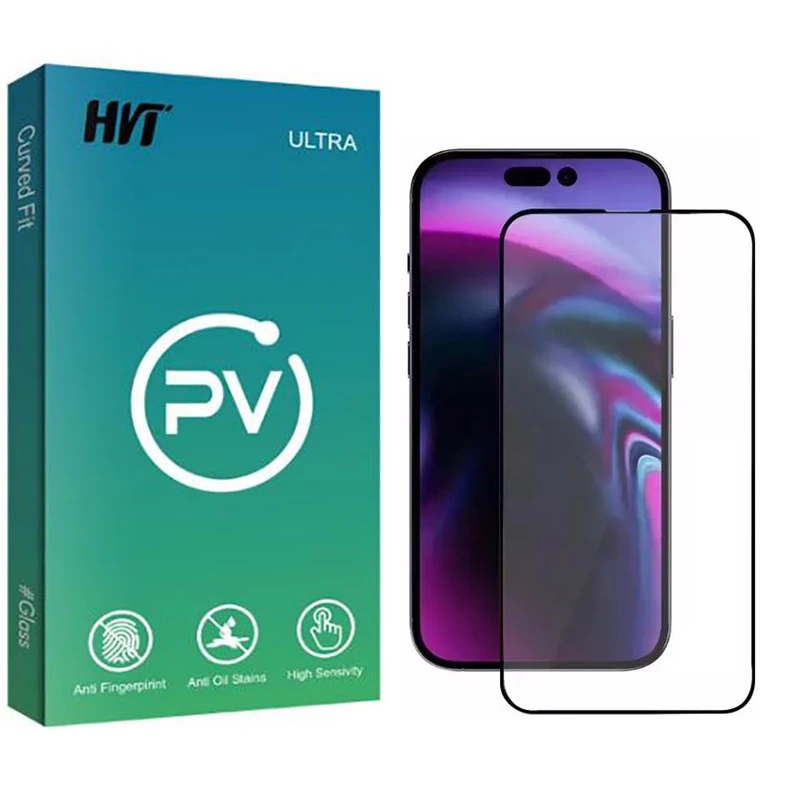   محافظ صفحه نمایش شیشه ای اچ وی تی مدل PV full مناسب برای گوشی موبایل اپل iPhone 14 Plus