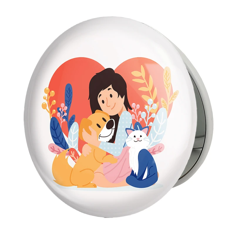 آینه جیبی خندالو طرح حمایت از حیوانات مدل تاشو کد 27386 