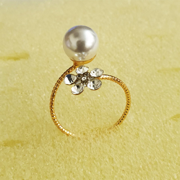 انگشتر دخترانه مدل مرواریدی کد B12