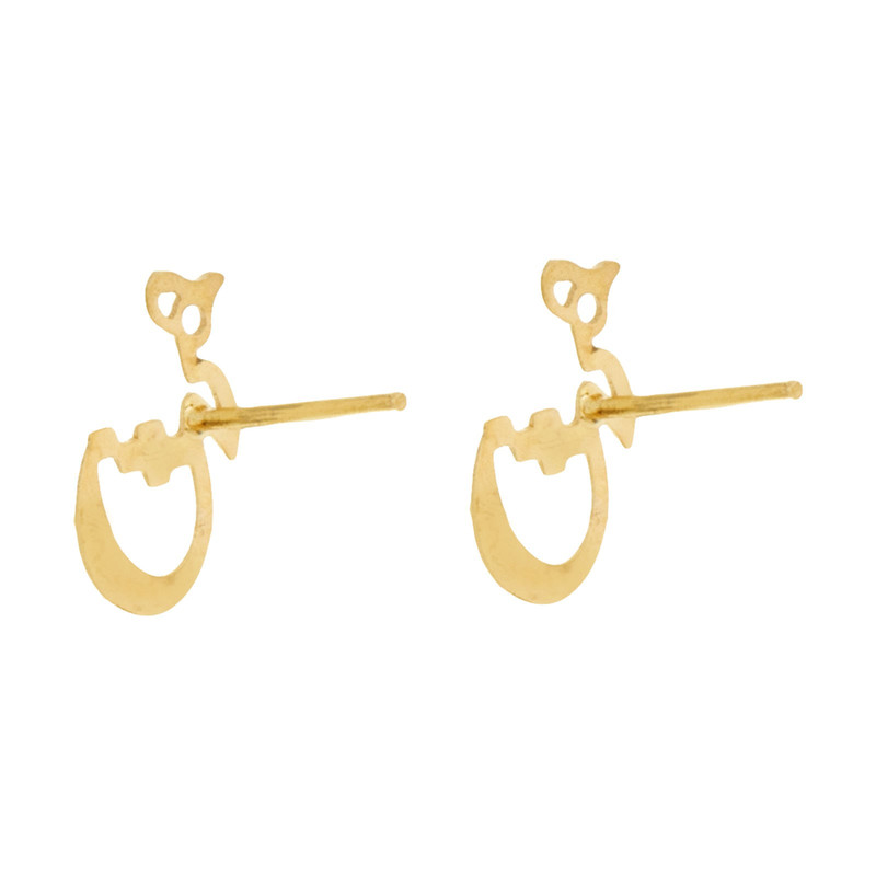 گوشواره طلا 18 عیار زنانه قیراط طرح هیچ کد GH4776 گوشواره طلا 18 عیار زنانه قیراط طرح هیچ کد GH4776