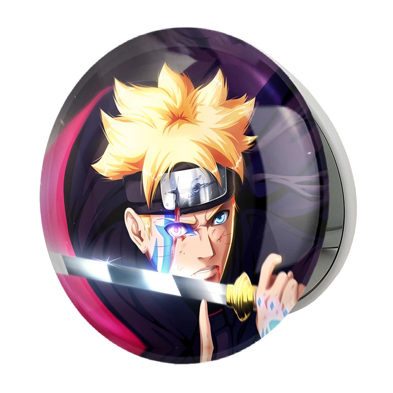 آینه جیبی خندالو طرح بوروتو اوزوماکی انیمه بوروتو Boruto مدل تاشو کد 15739