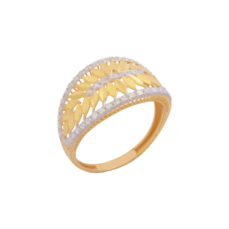 انگشتر طلا 18 عیار زنانه طلای مستجابی مدل گلبرگ آوا 55 کد 159832 