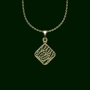 گردنبند طلا 18 عیار زنانه مدوپد مدل هندسی کد V2-1-1051