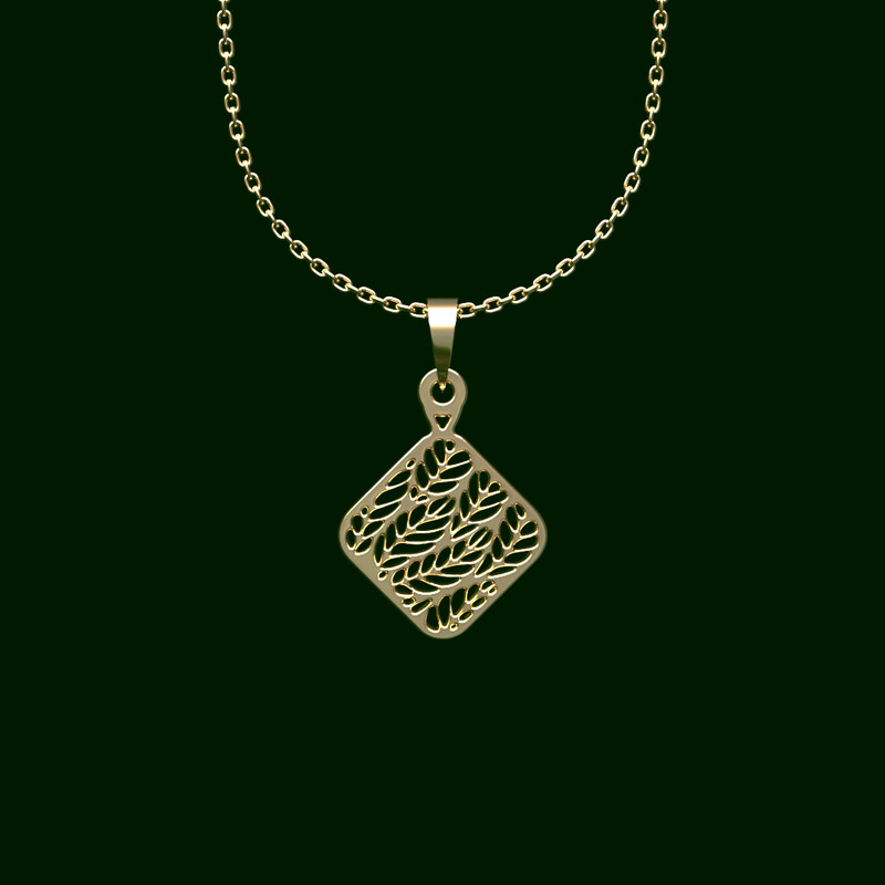 گردنبند طلا 18 عیار زنانه مدوپد مدل هندسی کد V2-1-1051