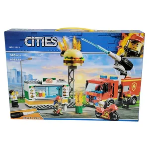 ساختنی 345 تکه مدل ایستگاه و ماشین آتش نشانی کد 11213