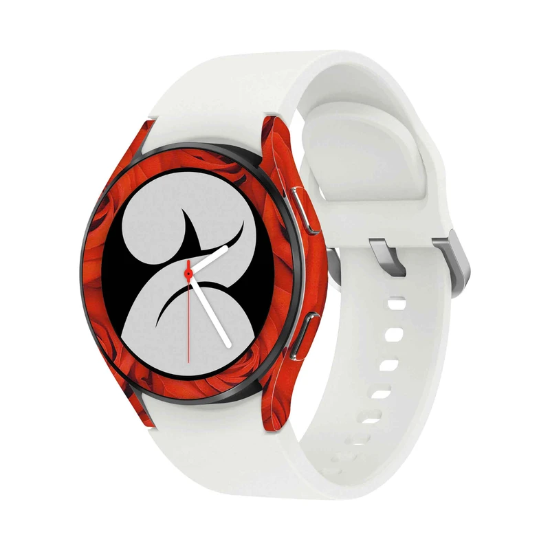  برچسب ماهوت طرح Red-Flower مناسب برای ساعت هوشمند سامسونگ Watch4 40mm