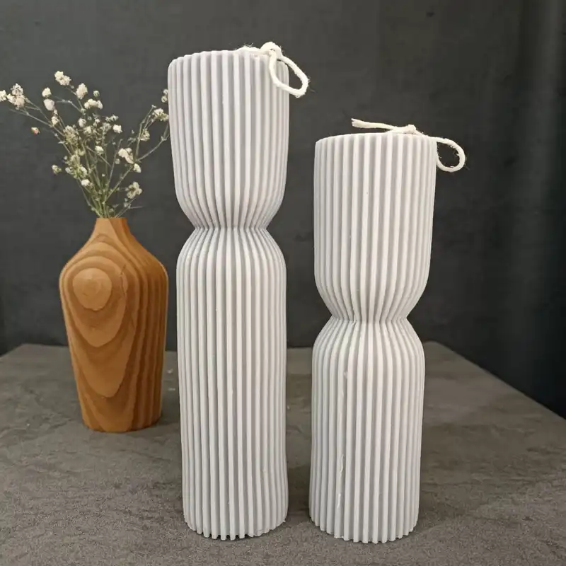 قالب شمع مدل سیلیکونی استوانه شیاردار