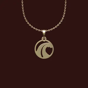 گردنبند طلا 18 عیار زنانه مدوپد مدل هندسی کد W2-1-1282