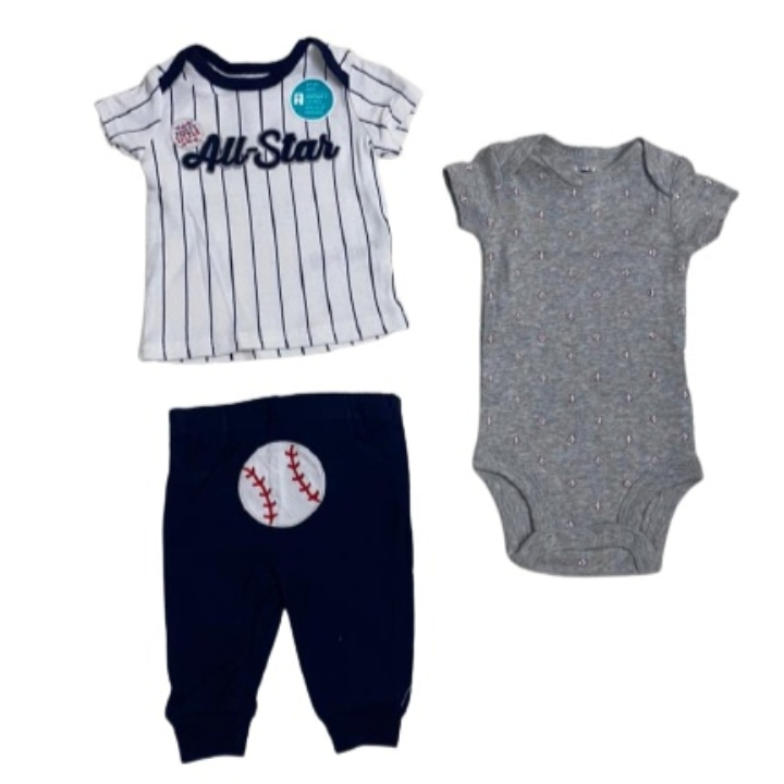 ست 3 تکه لباس نوزادی کارترز مدل Cr2022