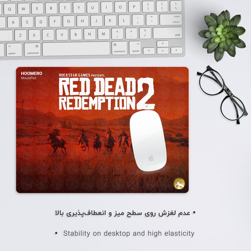 ماوس پد هومرو مدل A2788 طرح بازی Red Dead Online 1