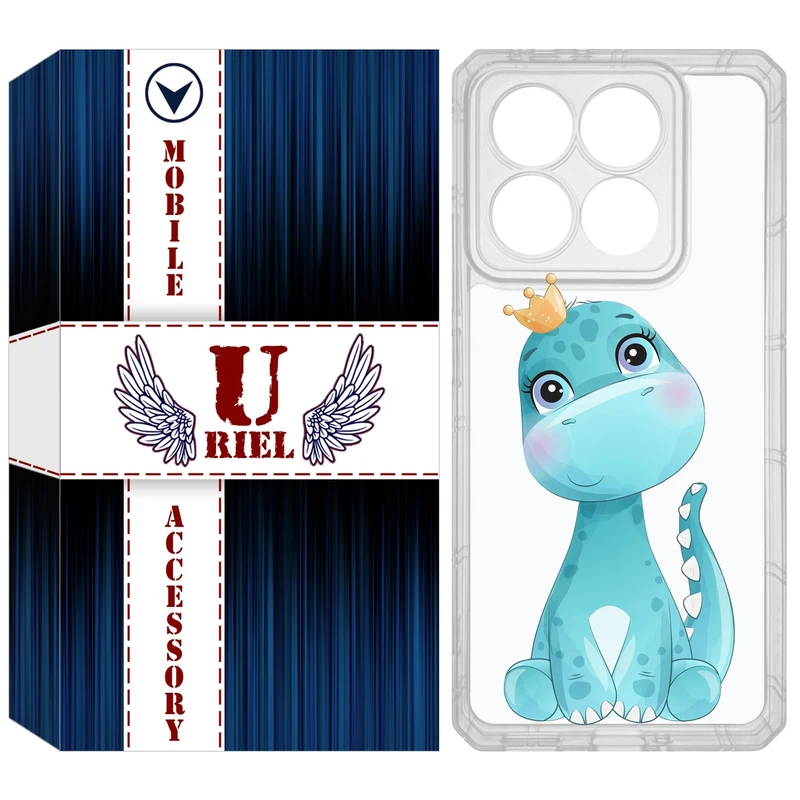 کاور یوریل مدل Clear کد 60 طرح دایناسور مناسب برای گوشی موبایل شیائومی 14T / 14T Pro