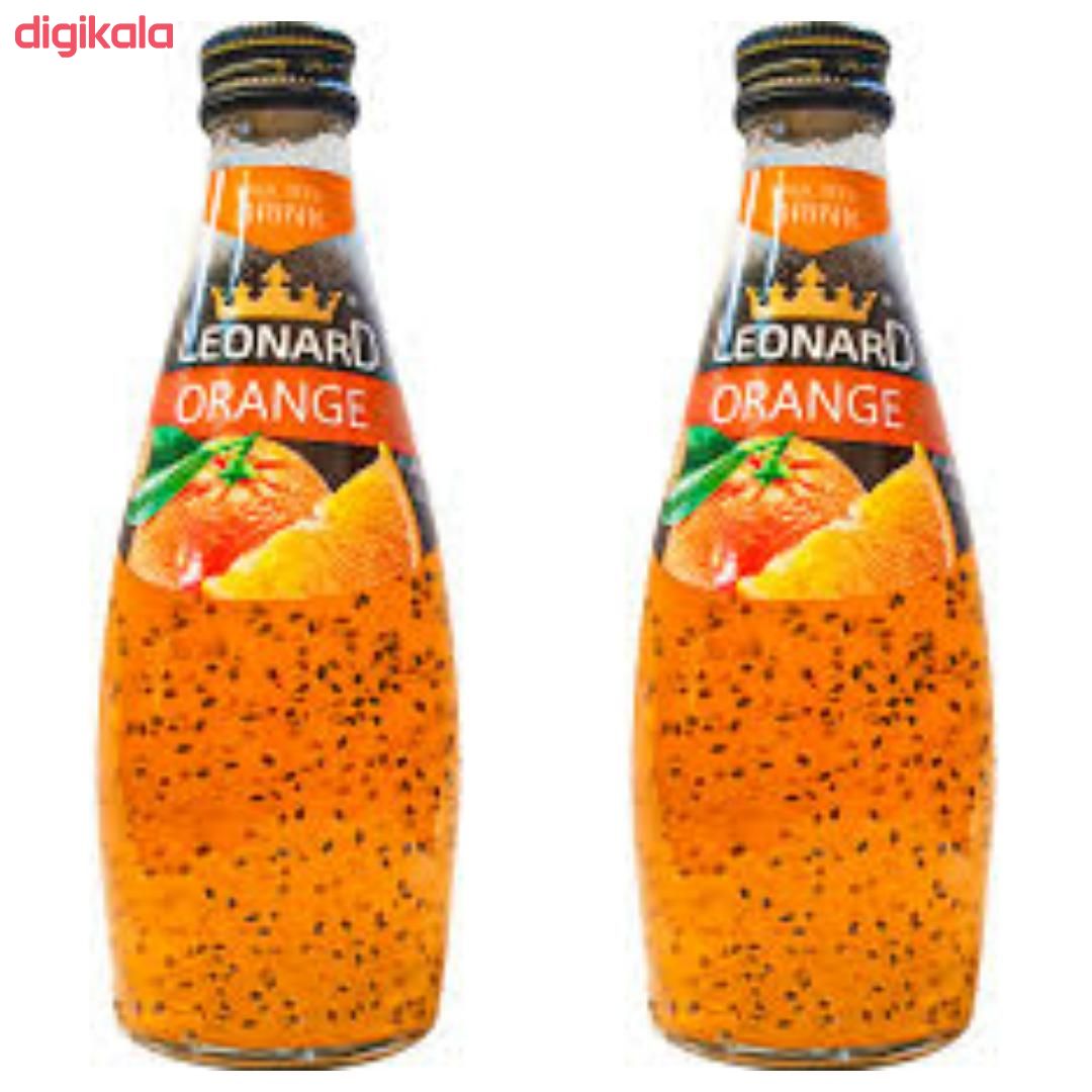 نوشیدنی لئونارد با طعم پرتقال و تخم ریحان - 600 میلی لیتر main 2 1