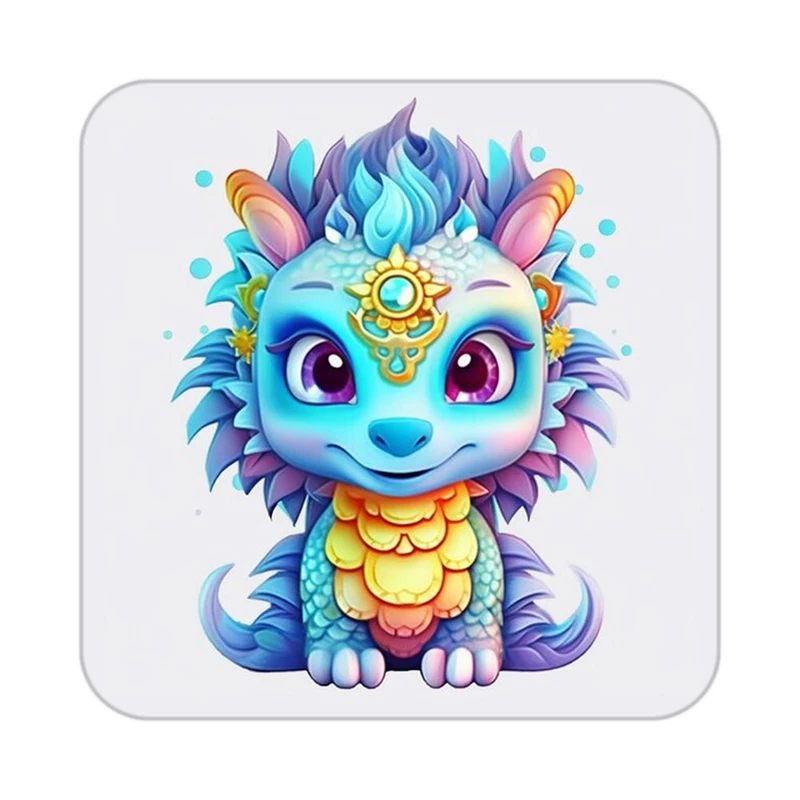 زیر لیوانی کاکتی طرح حیوانات رنگی مدل mp25732