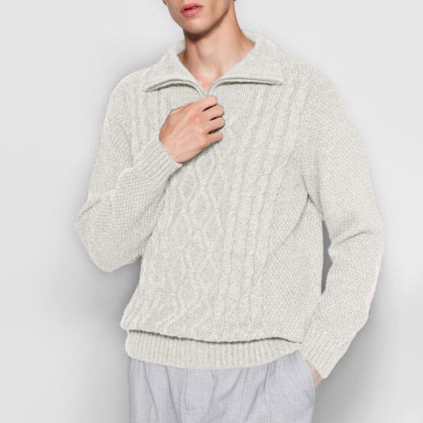 پلیور یقه برگردان مردانه ترندیول مدل 818083486