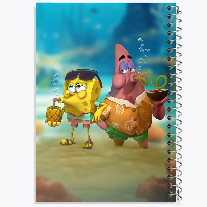 دفتر نت موسیقی 50 برگ خندالو مدل باب اسفنجی و پاتریک کد F1267