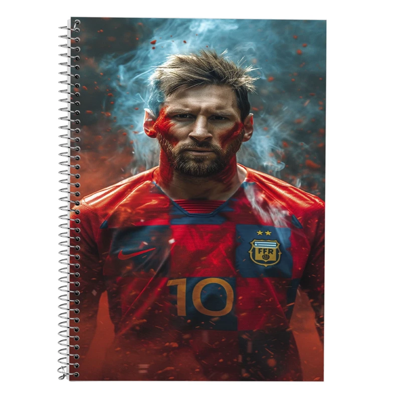 دفتر زبان 50 برگ مدوپد مدل سه خط طرح مسی messi کد DF14033