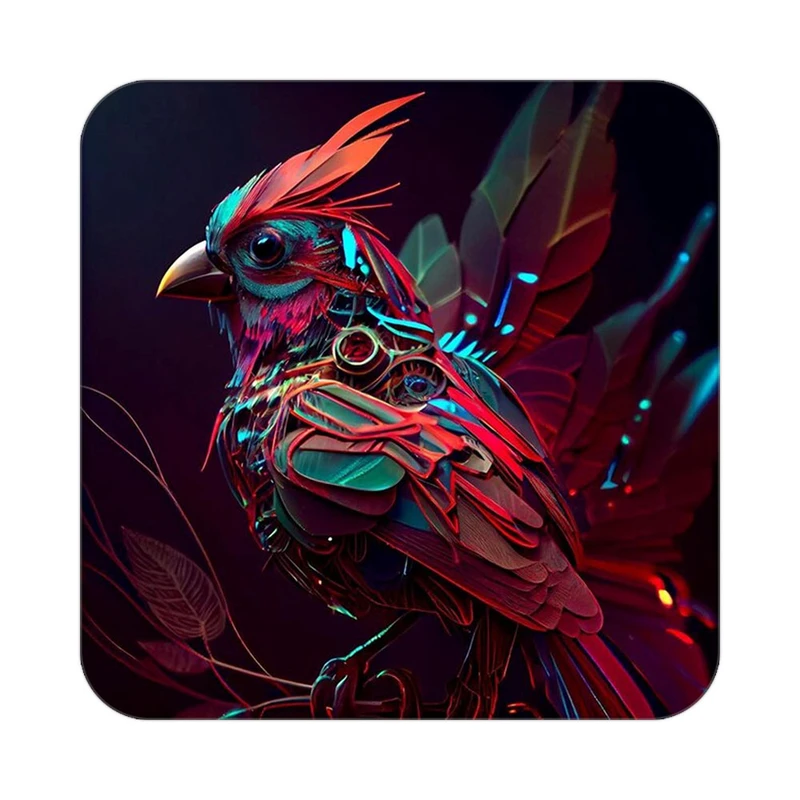 زیر لیوانی کاکتی طرح حیوانات رنگی مدل mp25838