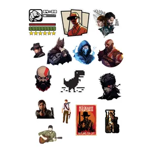استیکر لپ تاپ رنجی شاپ طرح Gaming کد A01 مجموعه 15 عددی