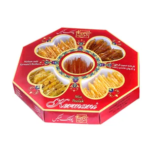 پولکی مخلوط 5 طعم گز کرمانی - 500 گرم