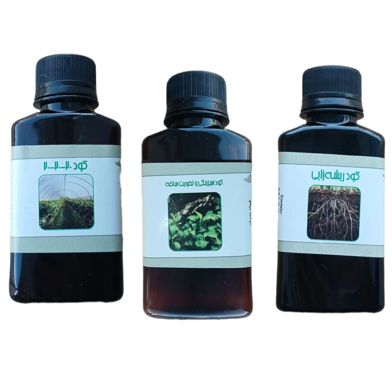 کود مایع کامل سه بیست و کود ریشه زایی و کود سبزینگی و تقویت ساقه مدل life drop حجم 110 میلی لیتر بسته 3 عددی