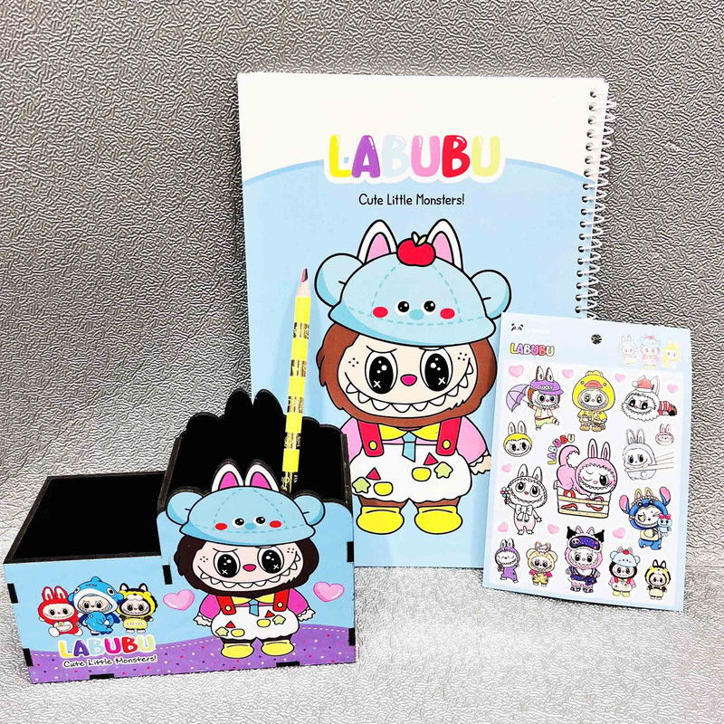 بسته لوازم تحریر مدل لبوبو مجموعه 3 عددی