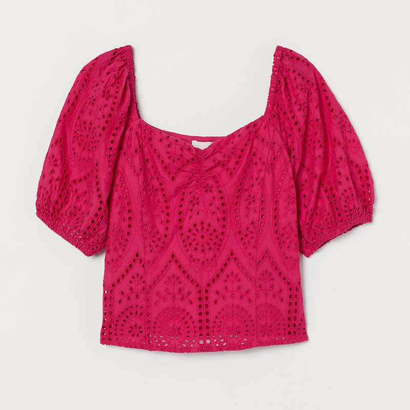 بلوز آستین کوتاه زنانه اچ اند ام مدل 0863980001