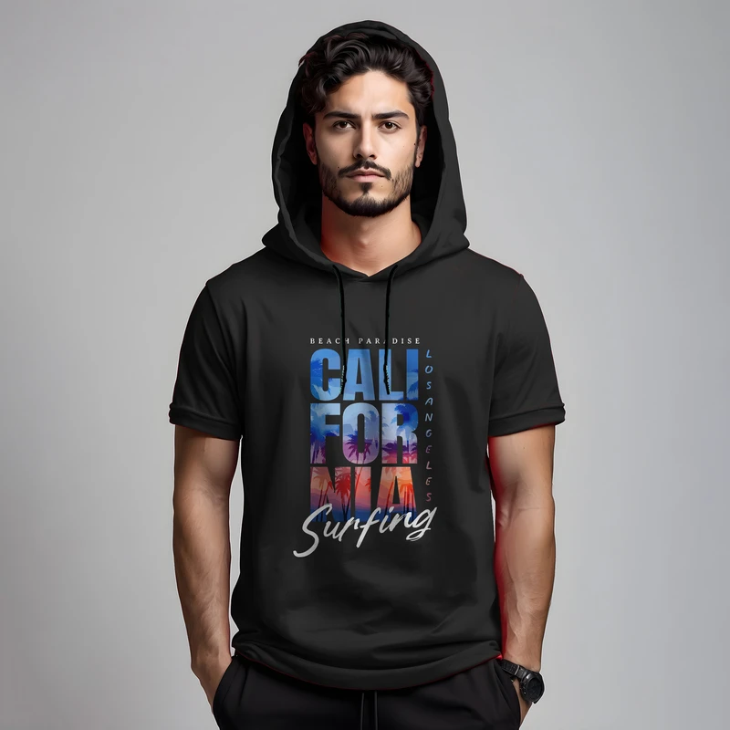 تی شرت کلاه دار مردانه مدل 14020827c