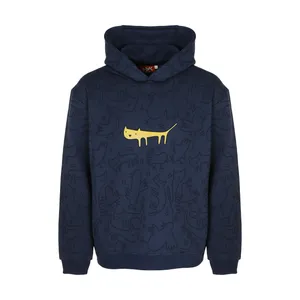 هودی مردانه تچر مدل شهرما رنگ آبی نفتی