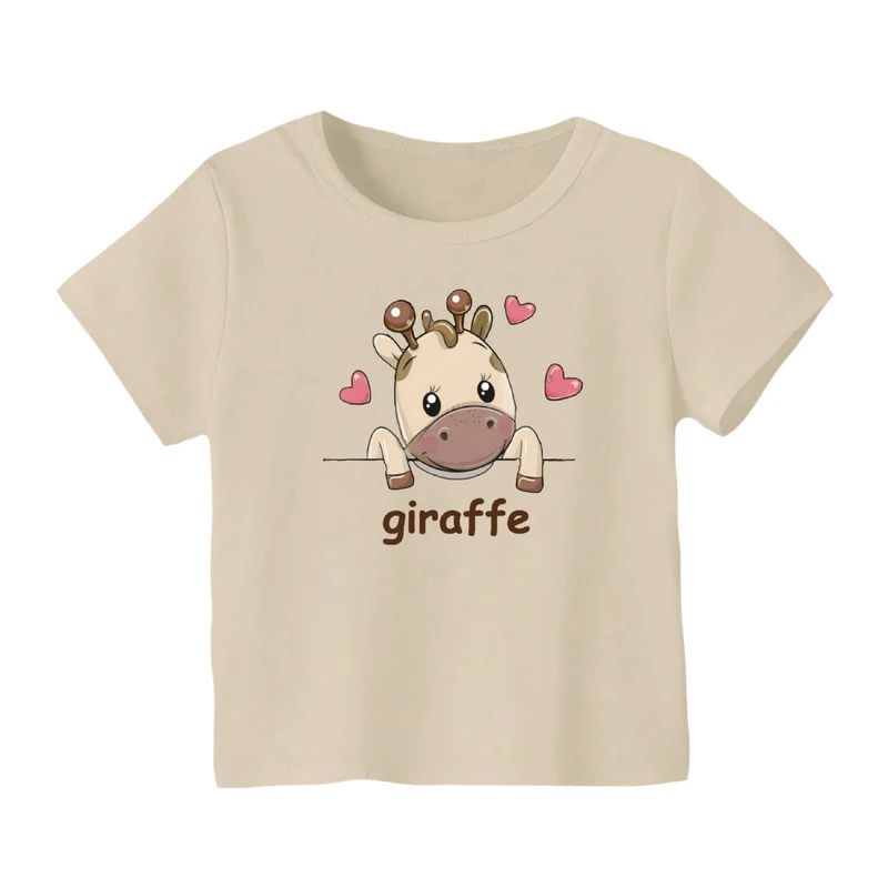 تی شرت آستین کوتاه بچگانه مدل زرافه کد ۴
