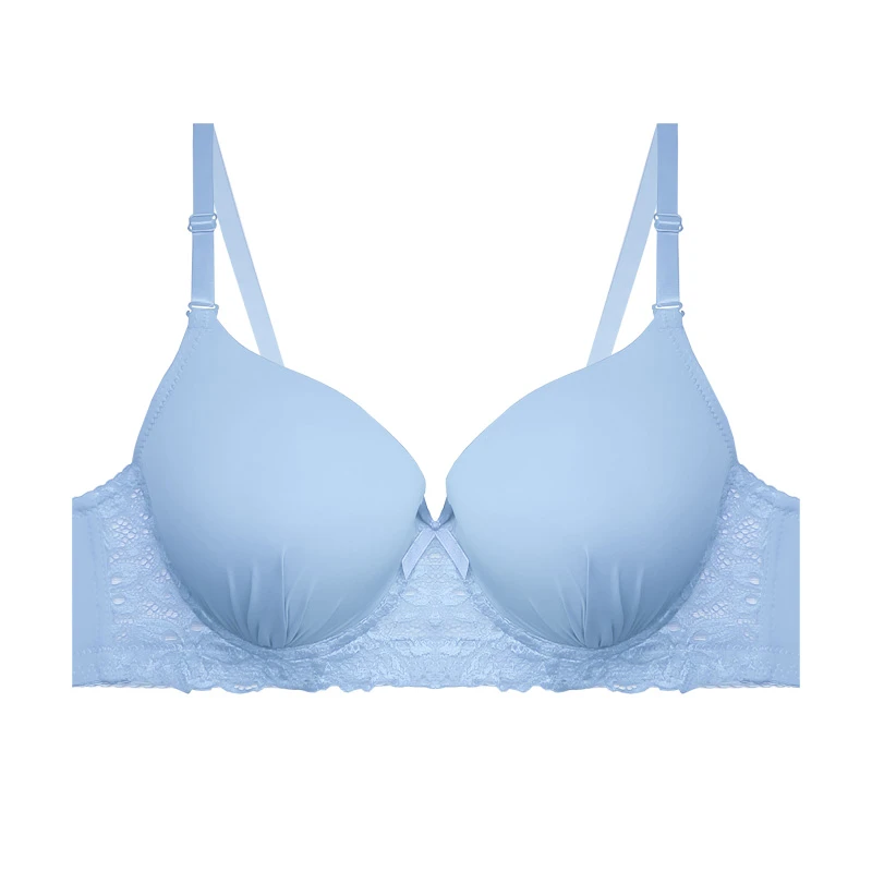 سوتین زنانه مدل اسفنجی دکلته فنردار کاپ C طرح گیپور کد 68082