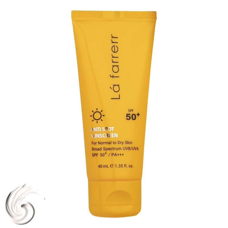کرم ضدآفتاب و ضدلک بی‌رنگ لافارر مدل SPF50، مناسب پوست‌های خشک و معمولی، حجم 40 میلی‌لیتر