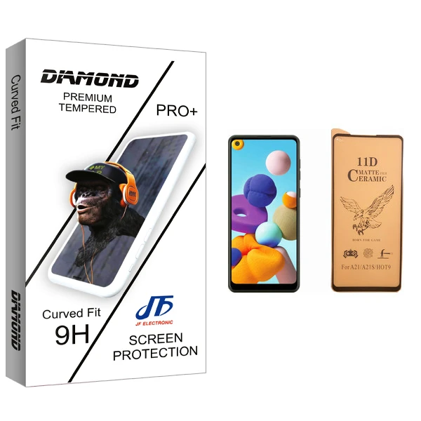 محافظ صفحه نمایش سرامیکی جی اف مدل Diamond glass مناسب برای گوشی موبایل سامسونگ Galaxy A21