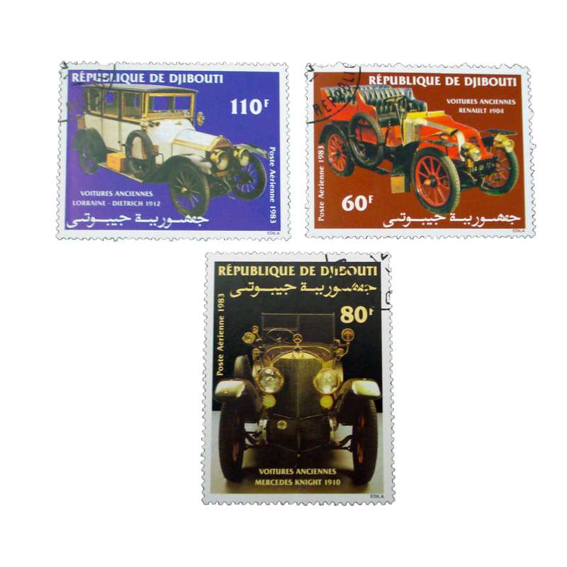 تمبر یادگاری مدل ماشین کد bc-1917 مجموعه 3 عددی