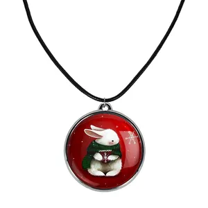 گردنبند خندالو مدل کریسمس Christmas کد 2214222144
