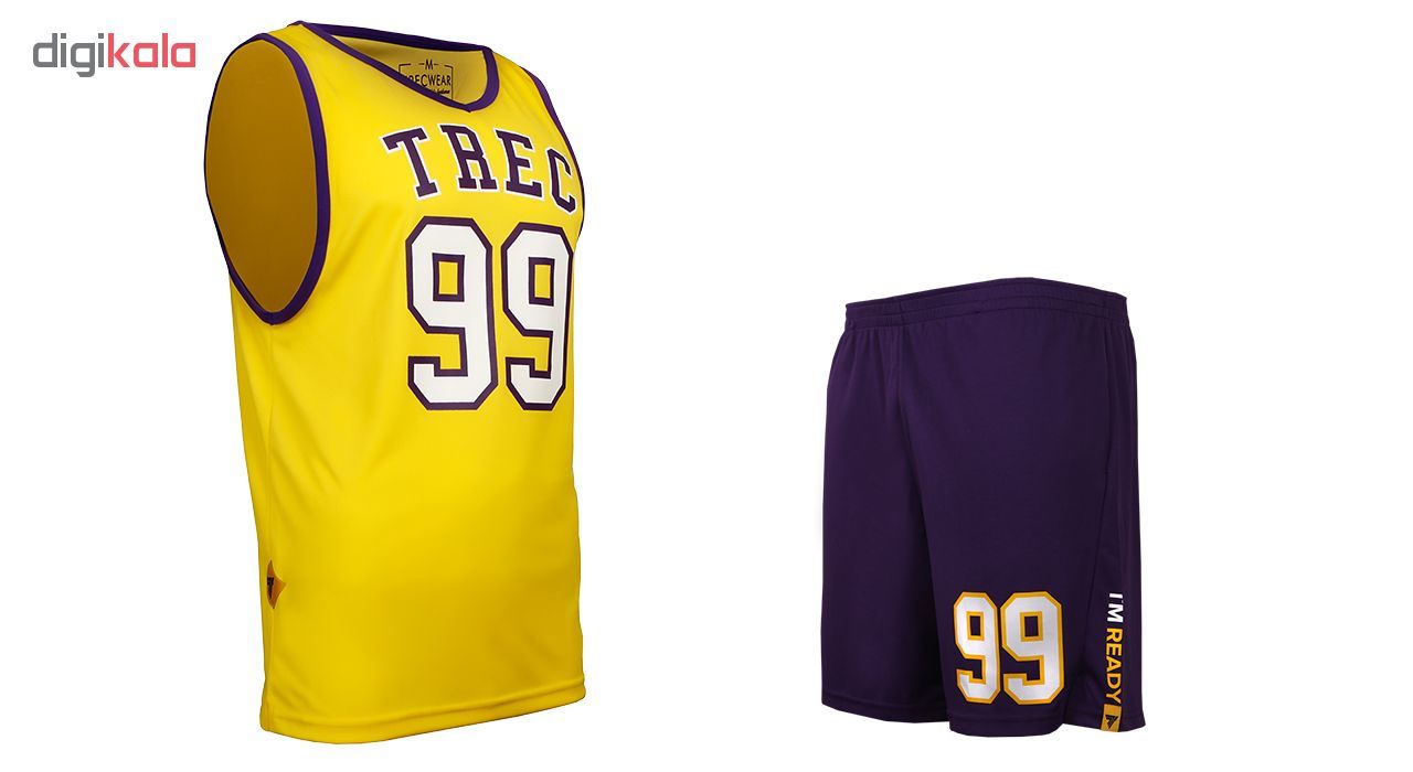 ست تاپ و شلوارک ورزشی مردانه  مدل Yellow-Purple 99 -  - 3