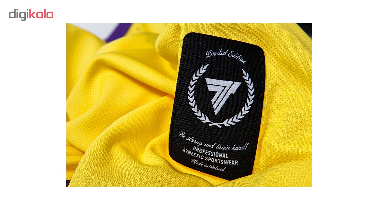 ست تاپ و شلوارک ورزشی مردانه  مدل Yellow-Purple 99 -  - 5