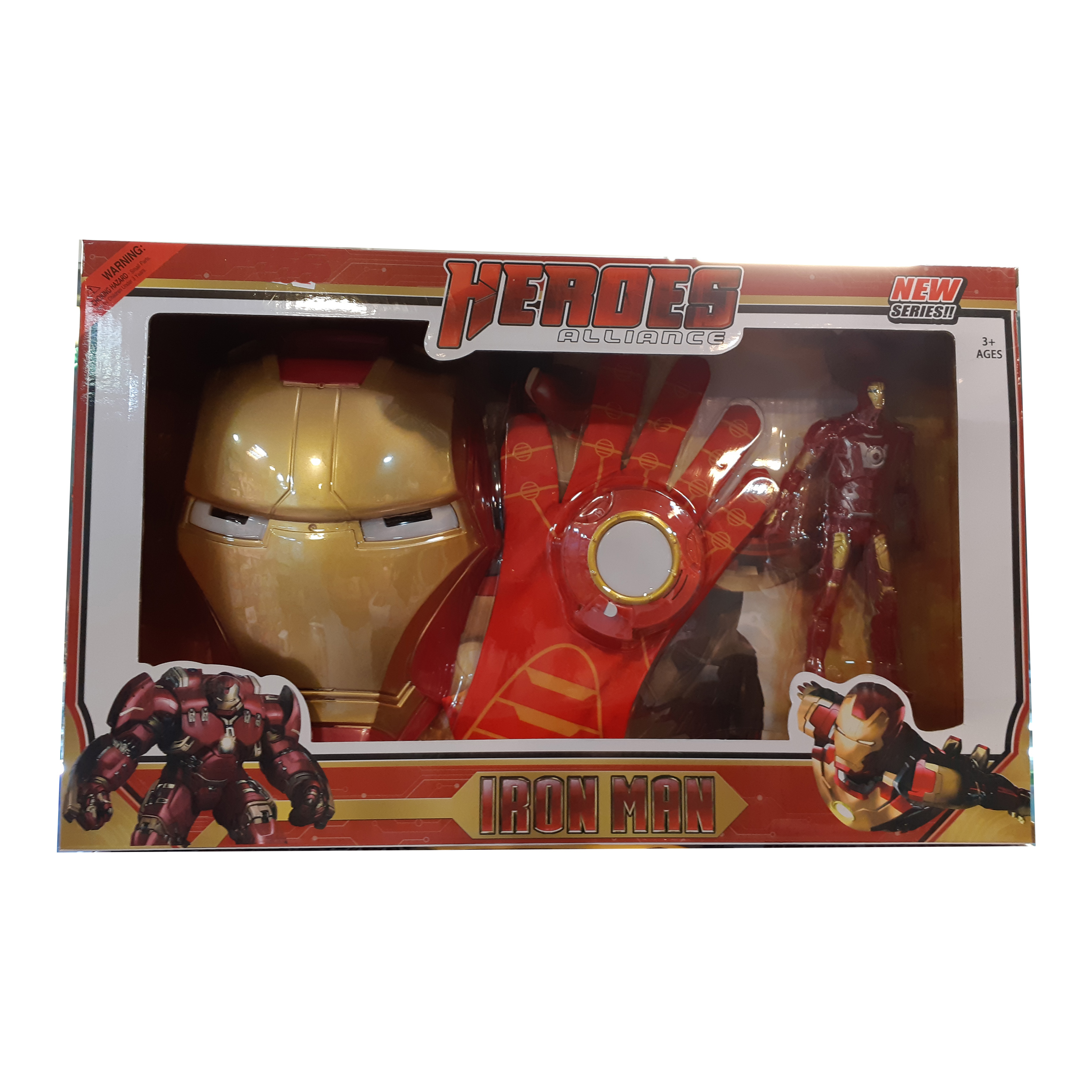 ست ماسک دستکش و آدمک آیرون من مدل 3028 Iron Man 