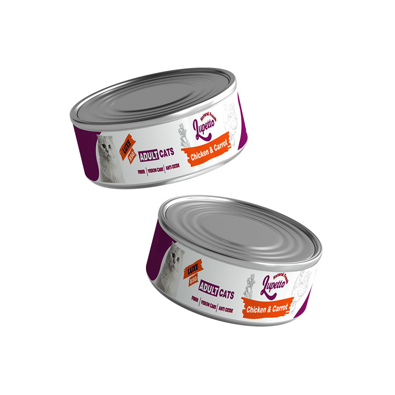 کنسرو غذای گربه بالغ لوپتو مدل پته لوکس طعم مرغ و هویج وزن 85 گرم