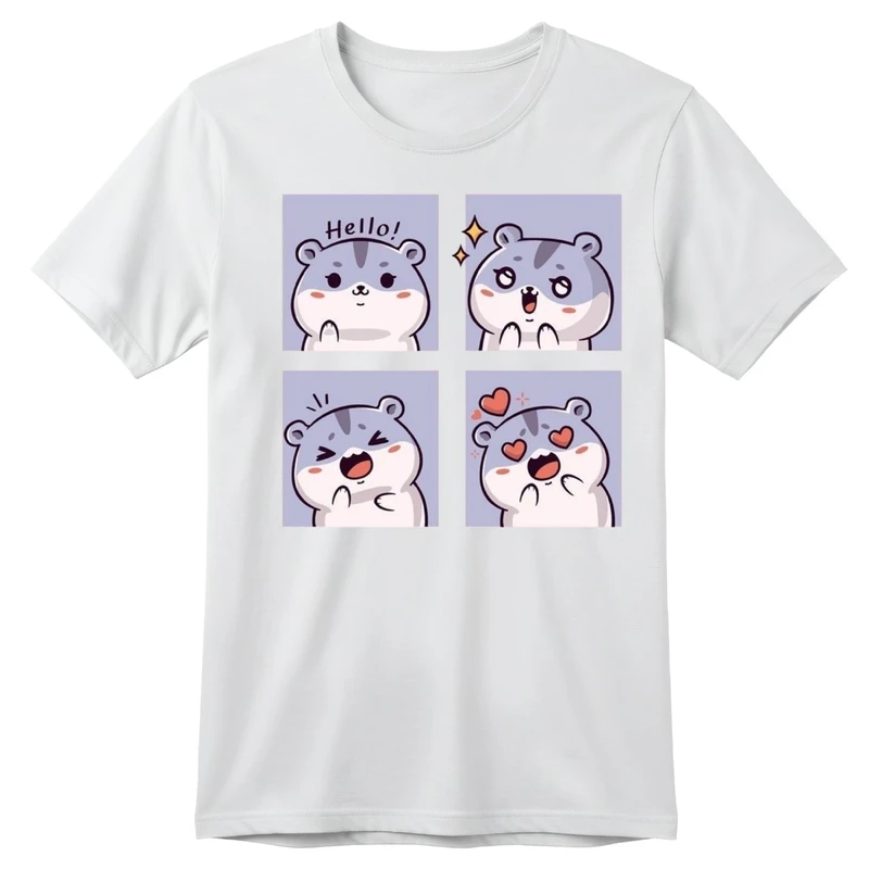 تی‌شرت آستین کوتاه بچگانه مدل پیشی کد p1 