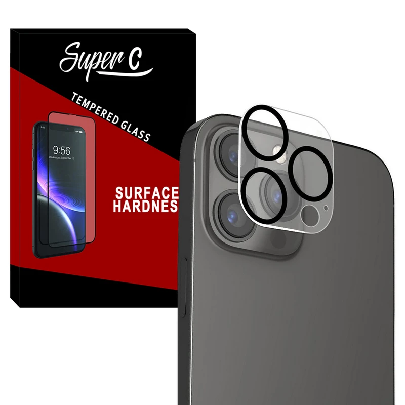 محافظ لنز دوربین سوپرسی مدل Glass 3D SC مناسب برای گوشی موبایل اپل iPhone 16 Pro / 16 Pro Max