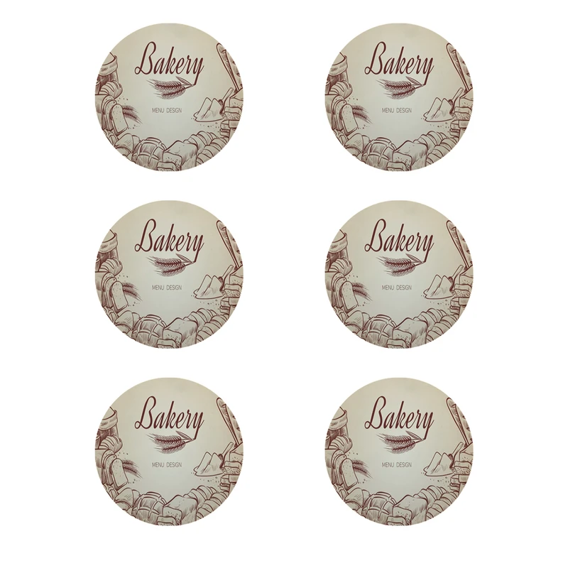 زیر لیوانی طرح نان کد 8240 بسته 6 عددی