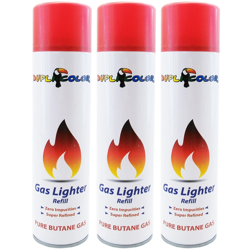 اسپری کپسول گاز فندک دوپلی کالر مدل Super Refined حجم 300 میلی لیتر بسته 3 عددی