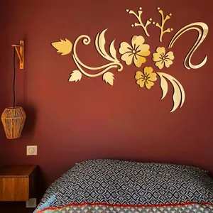 آینه پلکسی گلس مدل فروردین طرح گلبرگ بسته 33 عددی