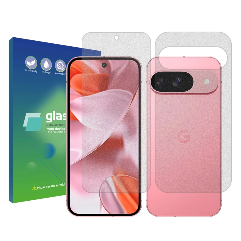 محافظ صفحه نمایش مات گلس پرو مدل Resistant مناسب برای گوشی موبایل گوگل Pixel 9 به همراه محافظ پشت گوشی