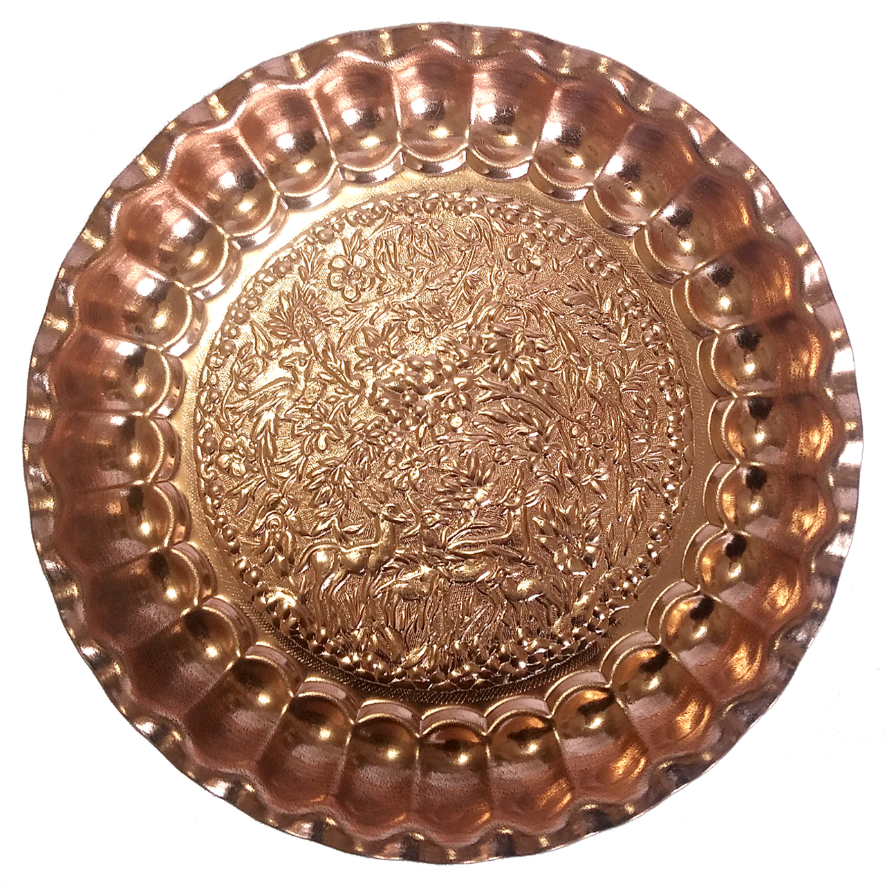 سینی مسی طرح آهو قطر 24